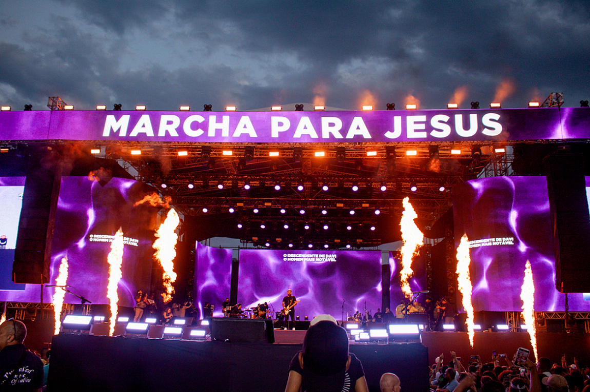 Estrutura do palco na Praça da Apoteose surpreendeu o público | Foto: Karoline Mota