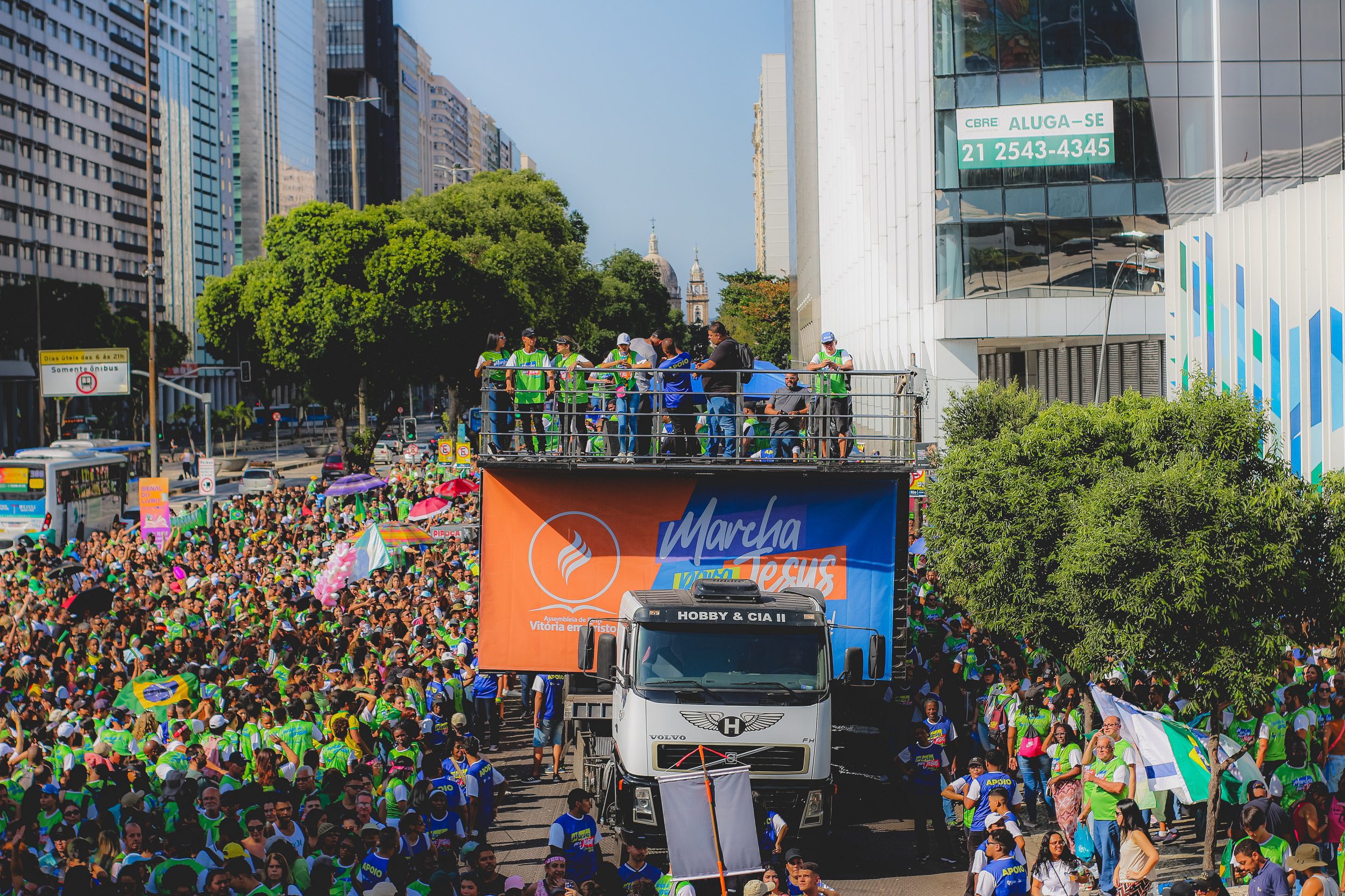 Multidão tomou as ruas do Rio de Janeiro na Marcha Para Jesus | Foto: Samuel Reis
